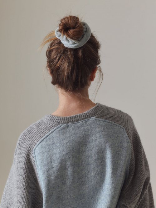 PREVOIR - Velvet Scrunchie [IVORY/BEIGE/SKY BLUE/BLACK]