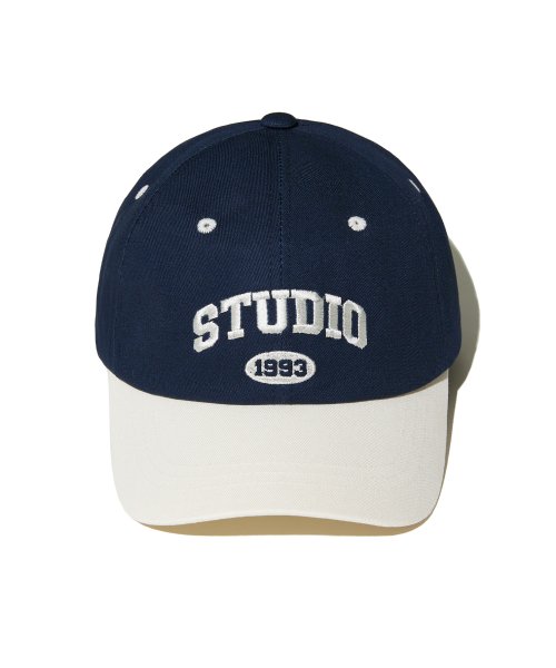 MUSINSA 1993STUDIO Studio Arch Logo Ball Cap Navy