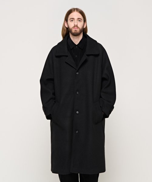 Musinsa Cargobros Cb Oversized Balmacan Wool Coat Black