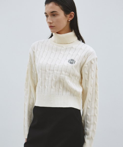 Musinsa Nick Nicole Nicole Turtleneck Twist Knit Cream