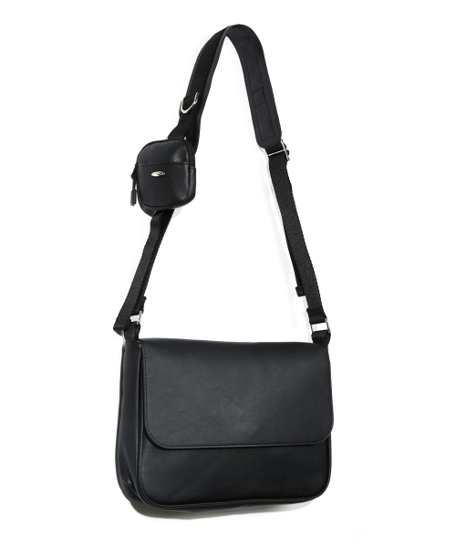 Musinsa Codegraphy Half Ring Button Messenger Bag Charcoal