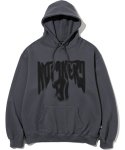 낫포너드(NOT4NERD) Blur Logo Pullover Hood  - Dark Grey