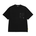 내셔널지오그래픽(NATIONALGEOGRAPHIC) N232MTS901 가슴 포켓 세미 오버핏 반팔 티셔츠 CARBON BLACK
