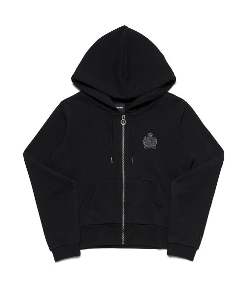 MUSINSA MARKM W CROP HOOD SET ZIP UP BLACK