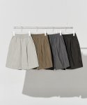 Nylon Deep One Tuck Shorts [4 Colors]