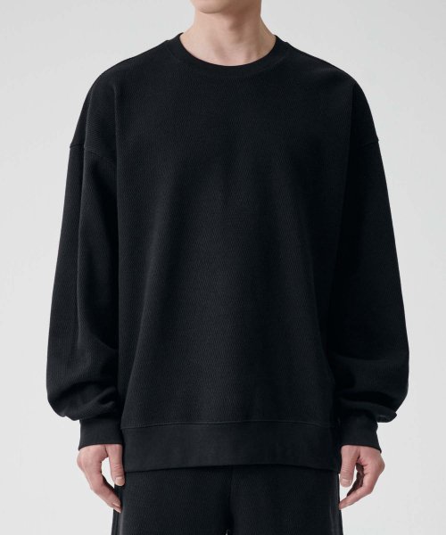 Musinsa Musinsa Standard Honeycomb Oversized Sweatshirt Black