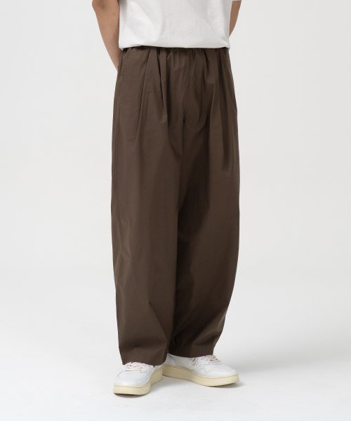 MUSINSA TOFFEE Summer Cotton Two Tuck Elasticated Waist Pants DEEP