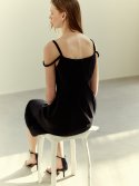 레티켓 스튜디오(LETQ STUDIO) 숄더 스트랩 드레스 BLACK