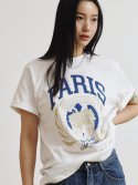 웨이브유니온(WAVE UNION) Paris short sleeve T-shirt white