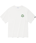 커버낫(COVERNAT) 드로잉 클로버 티셔츠 화이트