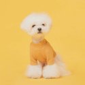 플로트(FLOT) 베이직 하프넥티셔츠 옐로우 강아지옷