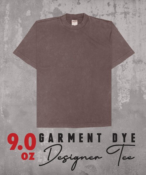 SHAKA WEAR - 9.0oz Garment Dye Designer Oversized T-Shirt_Mocha