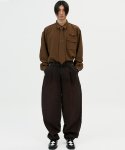 이에스씨 스튜디오(ESC STUDIO) color washing denim pocket pants(brown)