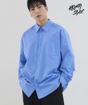 드로우핏(DRAW FIT) [드로우핏X깡스타일리스트] 페이퍼 코튼 오버핏 셔츠 [D.BLUE]