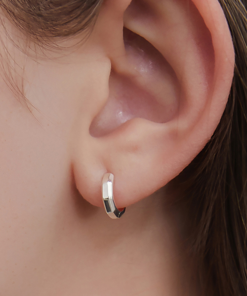 TATIANA - (Silver 925) Angle Toy Hoop Earrings EC1982