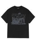 오드스튜디오(ODDSTUDIO) 유스클럽 그래픽 오버핏 티셔츠 - BLACK