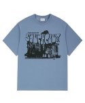 오드스튜디오(ODDSTUDIO) 유스클럽 그래픽 오버핏 티셔츠 - INDIE BLUE