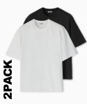 쿠어(COOR) 2PACK 파이니스트 실켓 오버핏 티셔츠