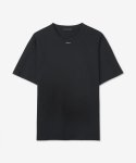 프라다(PRADA) 스트레치 로고 코튼 티셔츠 - 블랙 / UJN84312TQF0002