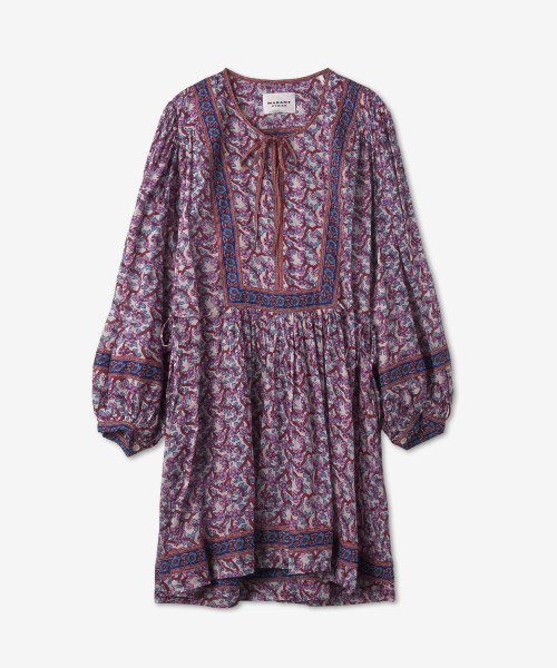 Musinsa Isabel Marant Guillinesia Floral Print Dress Purple Multi