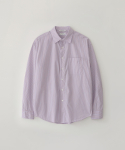 블랭크룸(BLANK ROOM) 스트라이프 셔츠 (KUWAMURA fabric)_PINK MUHLY