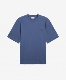 루즈핏 로고 반소매 티셔츠 - 그레이 블루 / T3375758