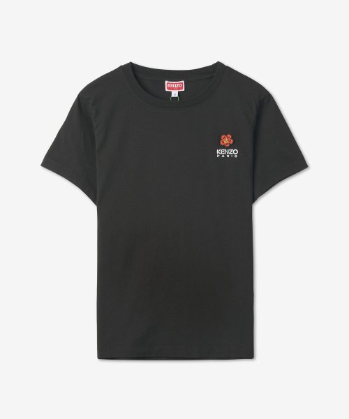 여성 크레스트 로고 클래식 반소매 티셔츠 - 블랙 / FC62TS0124SO99J