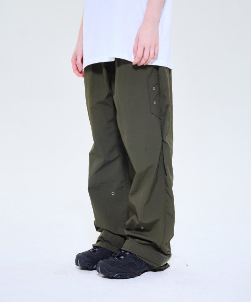 MUSINSA THE COLDEST MOMENT TCM Nylon Eyelet Pants Khaki