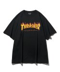 트레셔(THRASHER) 플레임 반팔 티셔츠 블랙