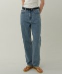 블랭크03(BLANK03) curved denim pants (light blue)