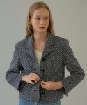 블랭크03(BLANK03) weaving tweed jacket [Italian fabric] (navy)