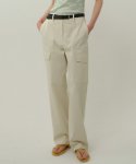 블랭크03(BLANK03) cotton cargo pants (cream beige)