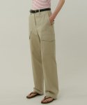 블랭크03(BLANK03) cotton cargo pants (light khaki)