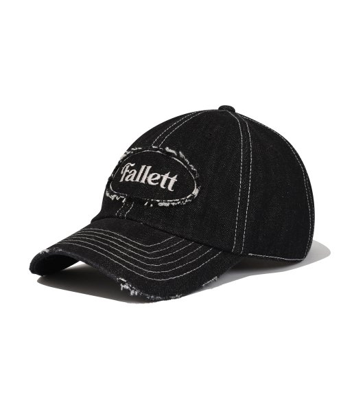 Musinsa Fallett Vintage Denim Ball Cap Black