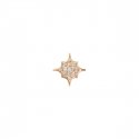 매즈믹(MEZMIC) 페어리 스퀘어꽃 꼬냑 다이아몬드 싱글 피어싱