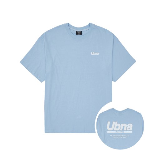 Musinsa Urbanage Ubna Back Logo Over Short Sleeve T Shirt Sky Blue