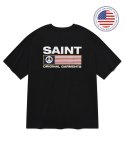 세인트페인(SAINTPAIN) SP 피스 로고 티셔츠-블랙