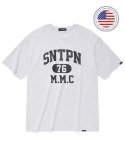 세인트페인(SAINTPAIN) SP SNTPN 로고 티셔츠-애쉬 멜란지 블랙