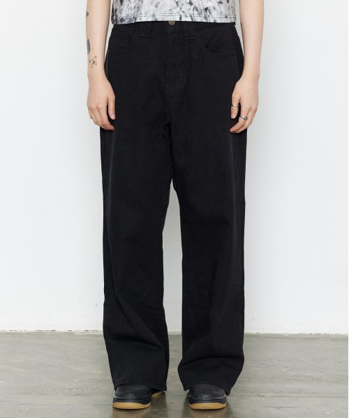 Women's Loose Fit Cotton Pants Black