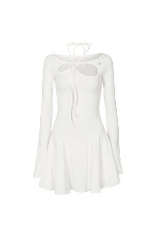 페인오어플레져(PAINORPLEASURE) ORCHID DRESS white