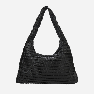 콰니(KWANI) Textured Hobo Bag Black