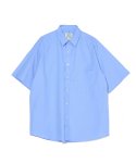 브루먼(BRUMAN) Cotton Short Sleeve Shirt (Sax)