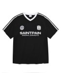 세인트페인(SAINTPAIN) SP 세인트 클럽 브이넥 티셔츠-블랙