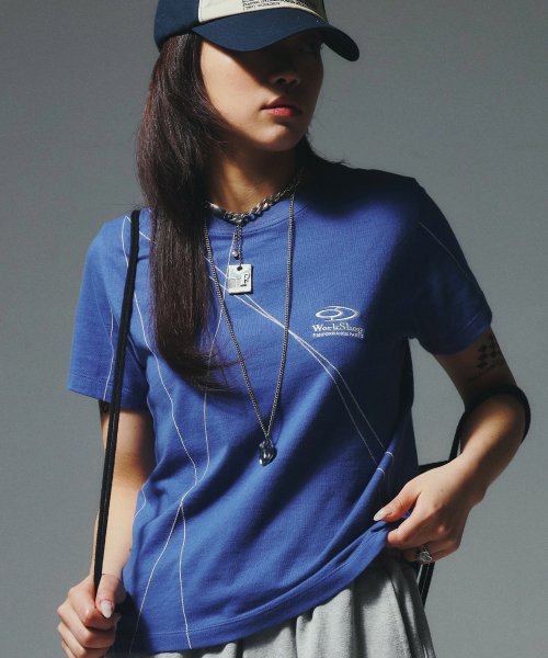 Musinsa Travel More Lining Short Sleeve T Shirt Imperial Blue