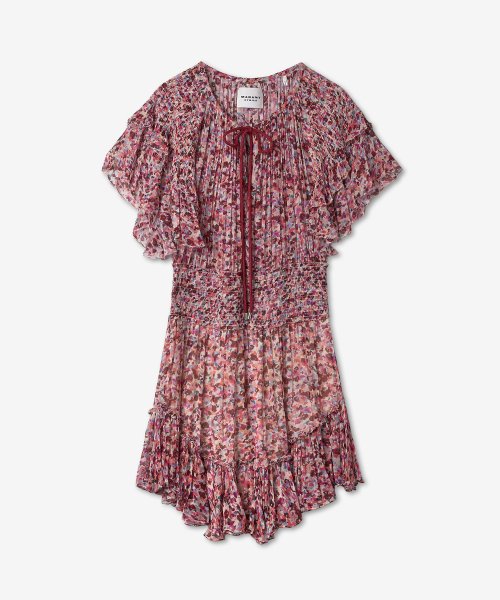 MUSINSA ISABEL MARANT Floyd Print Dress Raspberry Eckroo