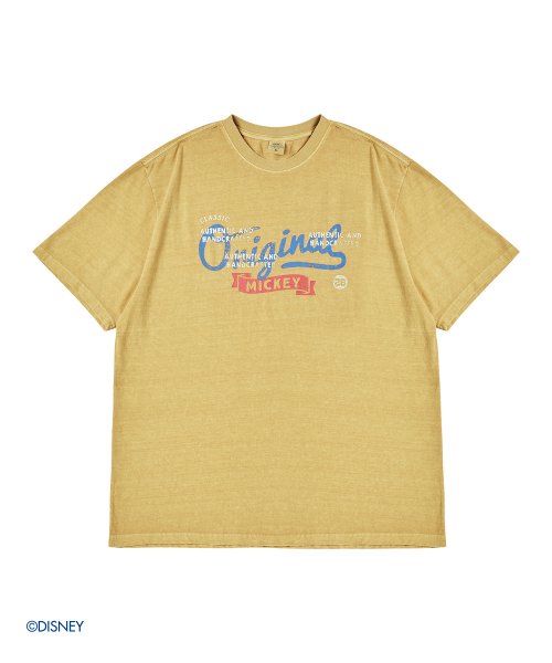 Musinsa Travel Original Mickey Pigment Short Sleeve Tee Yellow