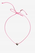 모드곤(MODGONE) 하트 핑크 실크리본 목걸이 Heart Pink SilkenRibbon Necklace
