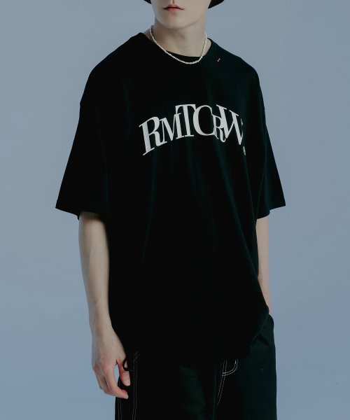 Musinsa Romantic Crown Ricenz Arch Logo T Shirt Black