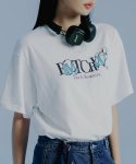 로맨틱크라운(ROMANTIC CROWN) 워터드롭 프린팅 티셔츠_화이트