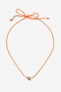 모드곤(MODGONE) 하트 오렌지 실크리본 목걸이 Heart Orange Silken Ribbon Necklace